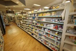 Feet of Double Sided Super Market Shelving, with Shelves (NOTE: SOLD BY THE FOOT) (Located in