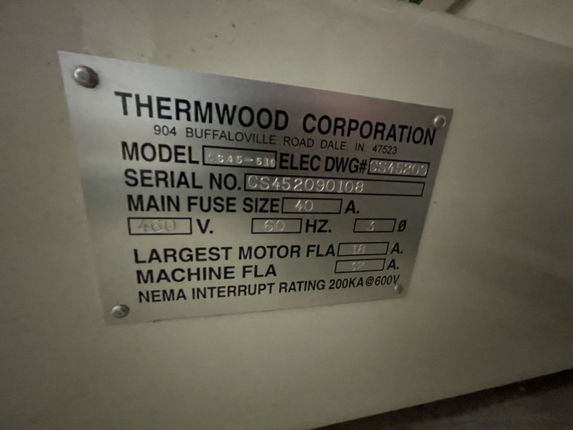 THERMWOOD CNC ROUTER CABINETSHOP SERIES, MODEL C845-510, S/N C5452090108THERMWOOD CARTESIAN 5 - Image 17 of 34