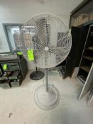 (1) SHOP FAN APPX. 32'' DIAM. (1) SHOP FAN APPX. 25'' DIAM. (Non-Negotiable Rigging, Packaging and