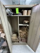 CABINET WITH CONTENTS INCLUDES VARIETY OF SANDING BELTS (Non-Negotiable Rigging, Packaging and