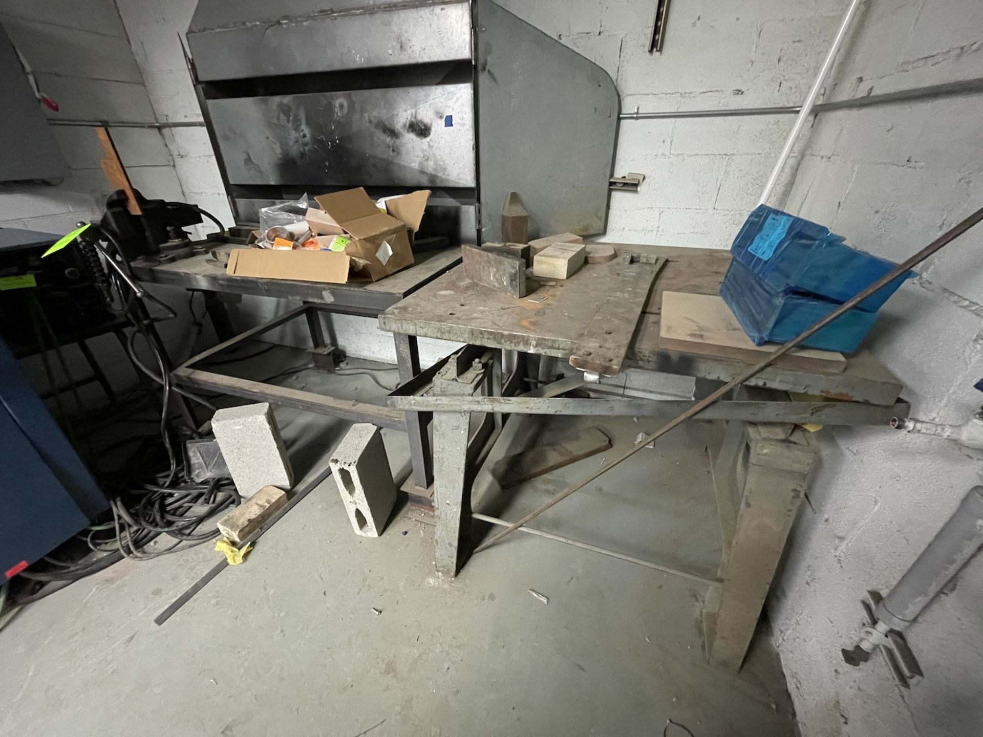 (2) WELDING TABLES, (1) TABLE MOUNTED VICE, (1) EXHAUST HOOD, (1) APROX. 4' W, (1) APPROX. 40" W ( - Image 4 of 4