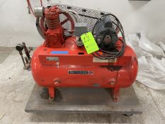 DeVILBISS AIR COMPRESSOR, MODEL UDK 5030 5HP, S/N K5094, 3/4 HP MOTOR, 1725 RPM (Non-Negotiable