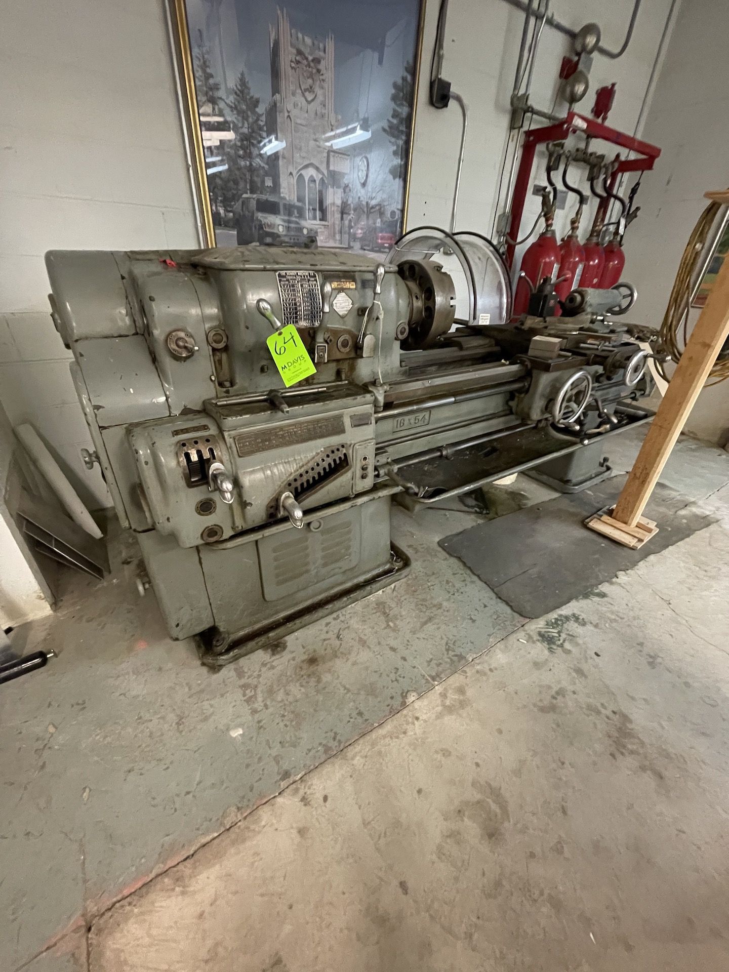 HENDEY LATHE, MODEL 16 x 54 G.H., S/N 38568H1554 (PREVIOUSLY OPERATED ON A NAVY SHIP) (Non-