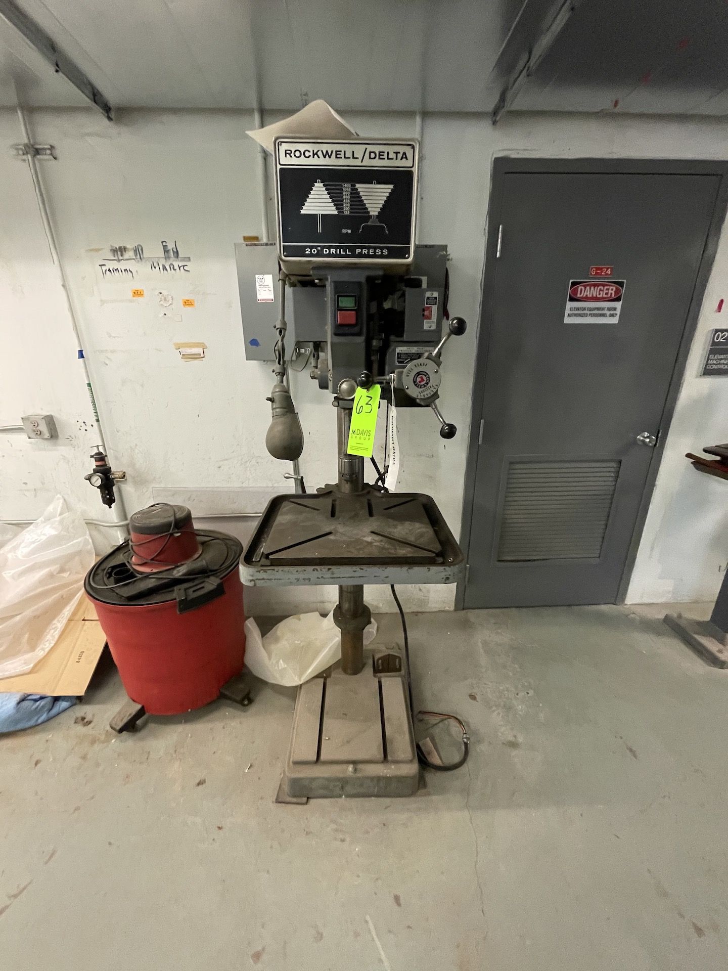 ROCKWELL 20'' DRILL PRESS, 125-1400 RPM, MODEL 70-6X0, S/N 1539427 (Non-Negotiable Rigging,