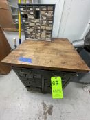 WORKSHOP CABINET/DRAWERS WITH HARDWOOD TABLETOP (Non-Negotiable Rigging, Packaging and Loading