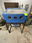 CYCLONE SAND BLASTING CABINET, INCLUDES CYCLONE DUST COLLECTOR, APPX DIMENSIONS (Non-Negotiable