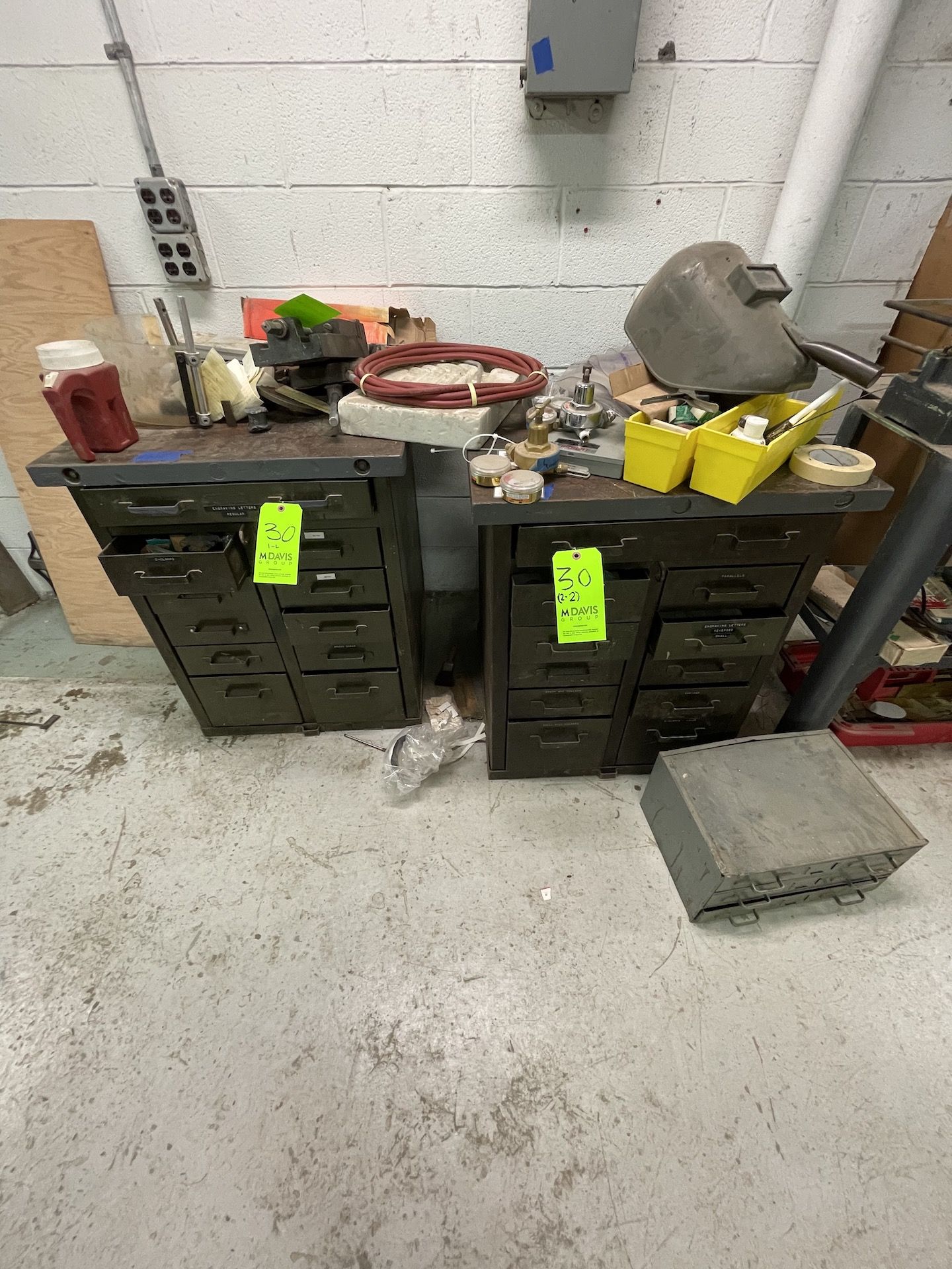 (2) TOOL CABINETS WITH CONTENTS (Non-Negotiable Rigging, Packaging and Loading Fee: $25)