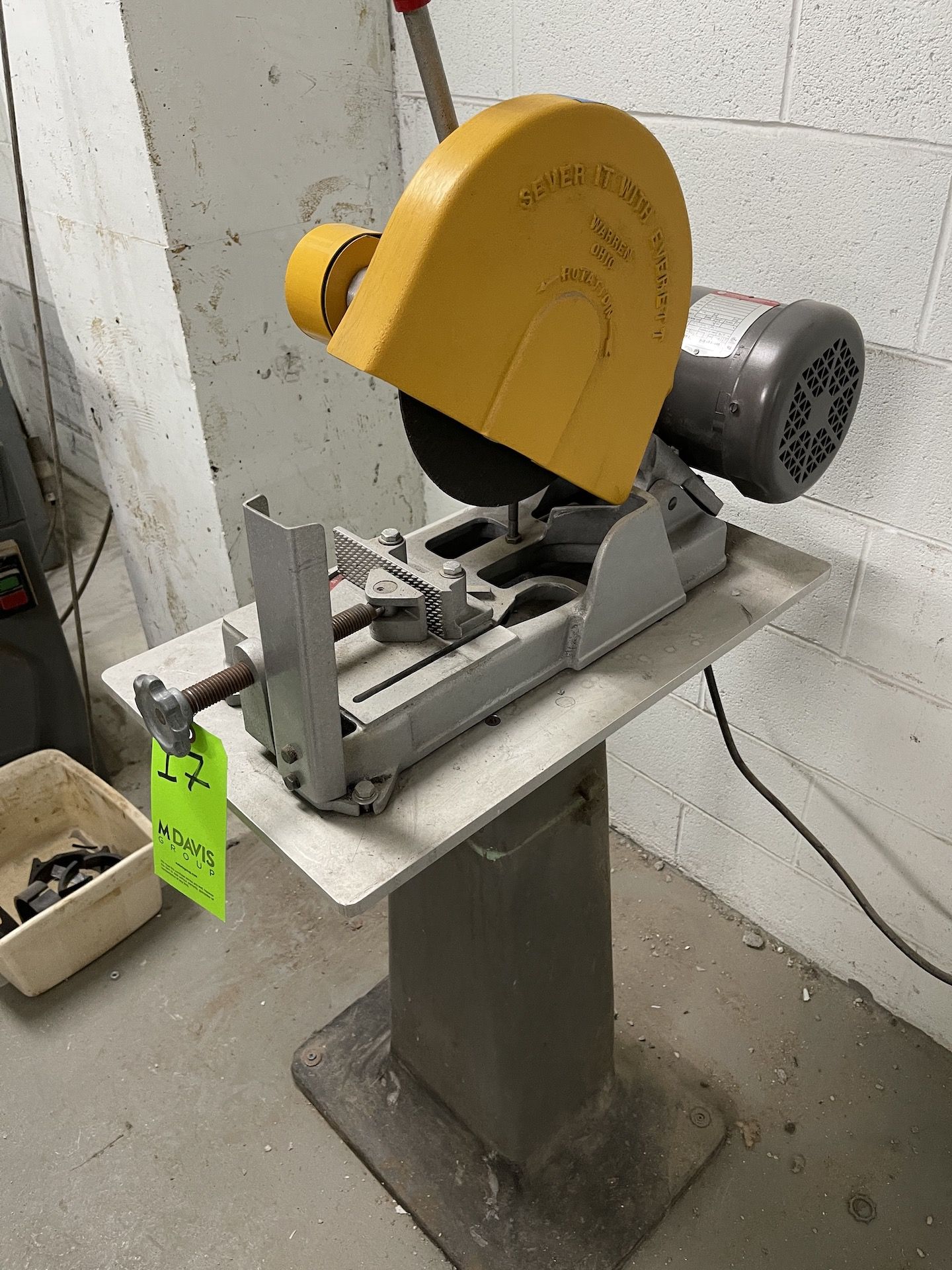 EVERETT 10'' METAL CUTTER, S/N 09-2026, 3 HP MOTOR, 3450 RPM, 208-230/460 V (Non-Negotiable Rigging, - Image 5 of 6