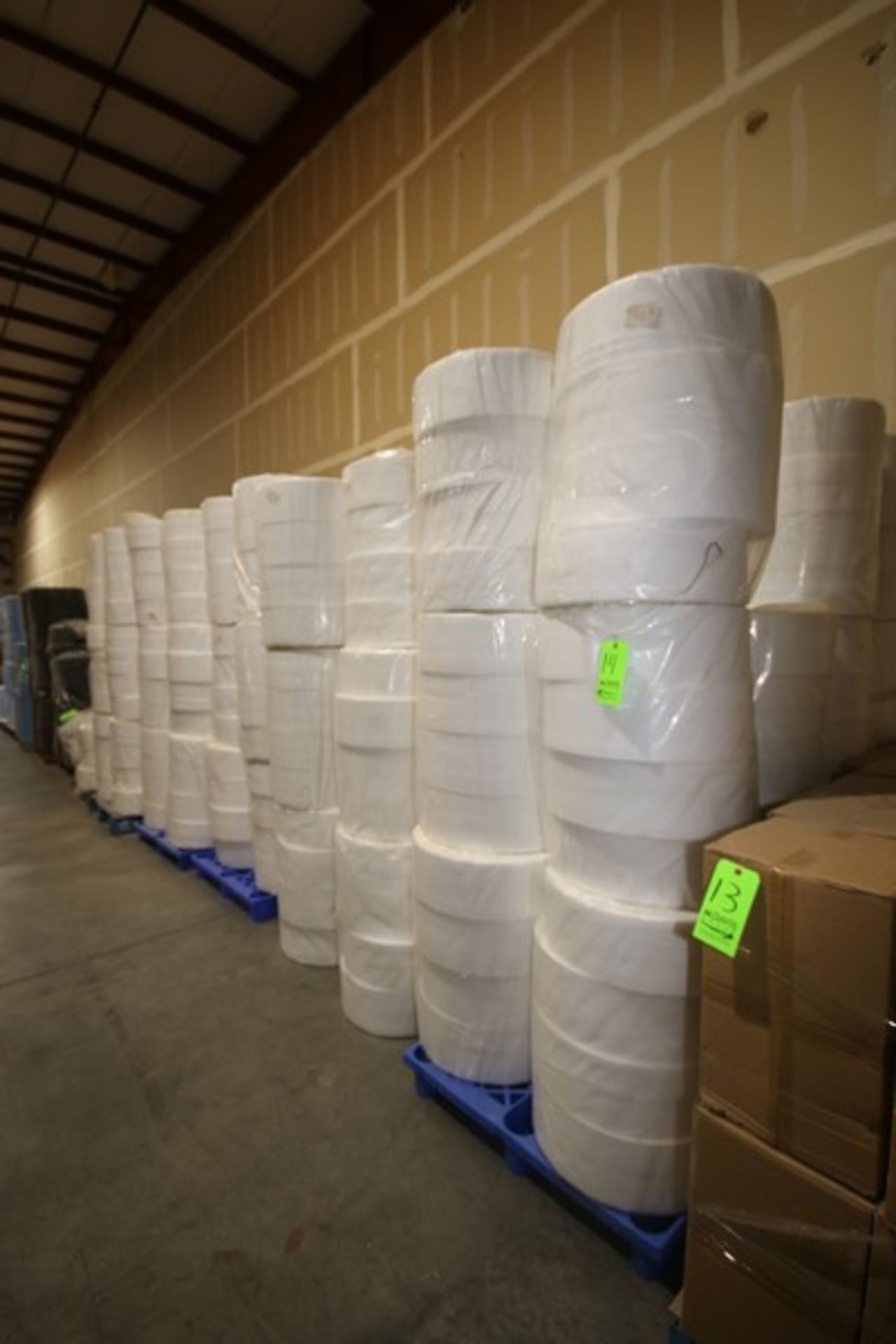 BULK BID: LOTS 13-20 INCLUDES (6) Pallets of Boxes of Clear Film, (12) Pallets of NEW Filter Rolls - Image 2 of 8