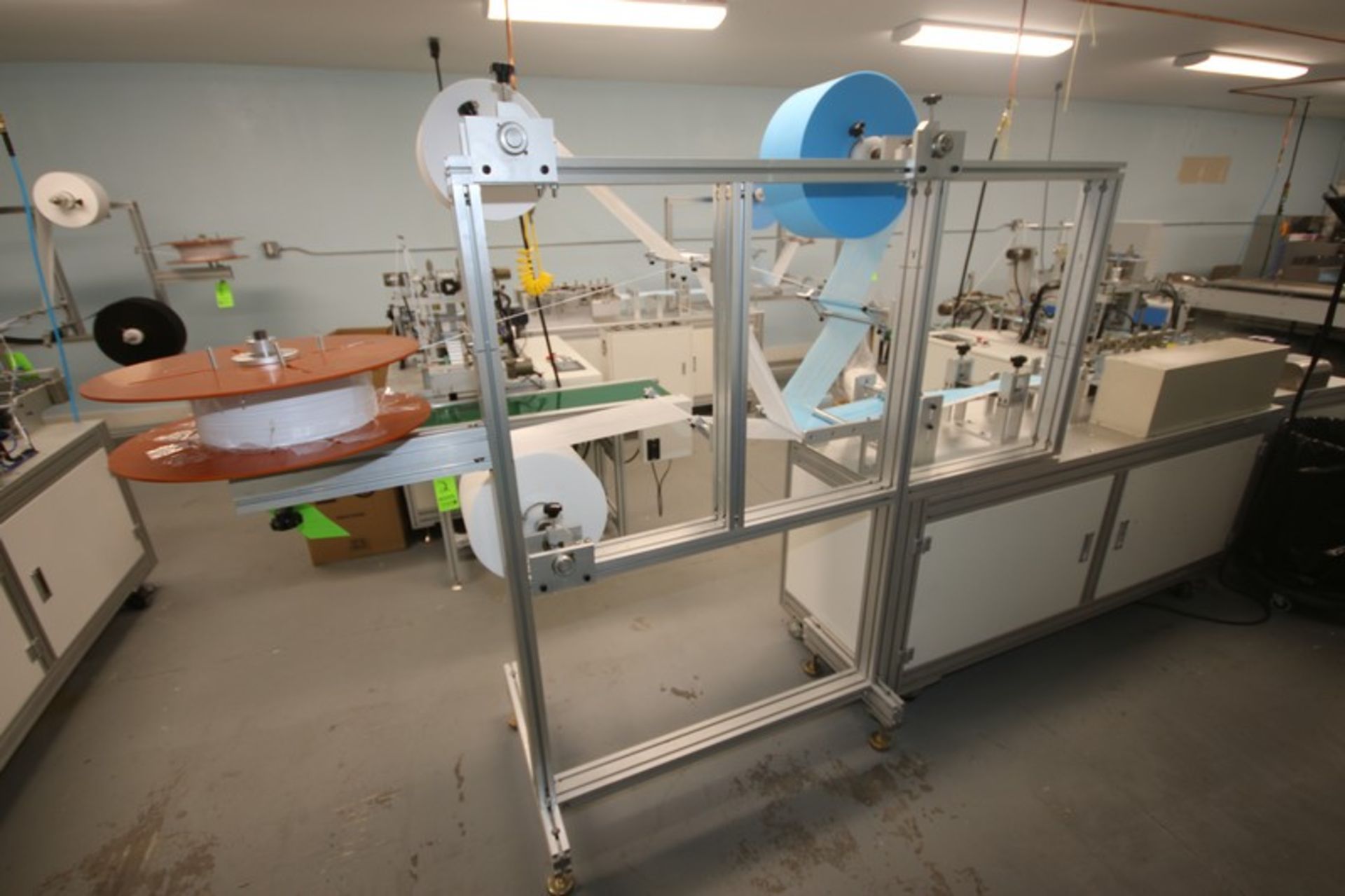 Ultra-Sonic Spindle Medical Mask Manufacturing Machine, with Spindle Rack Containing Top Laying, - Image 7 of 19