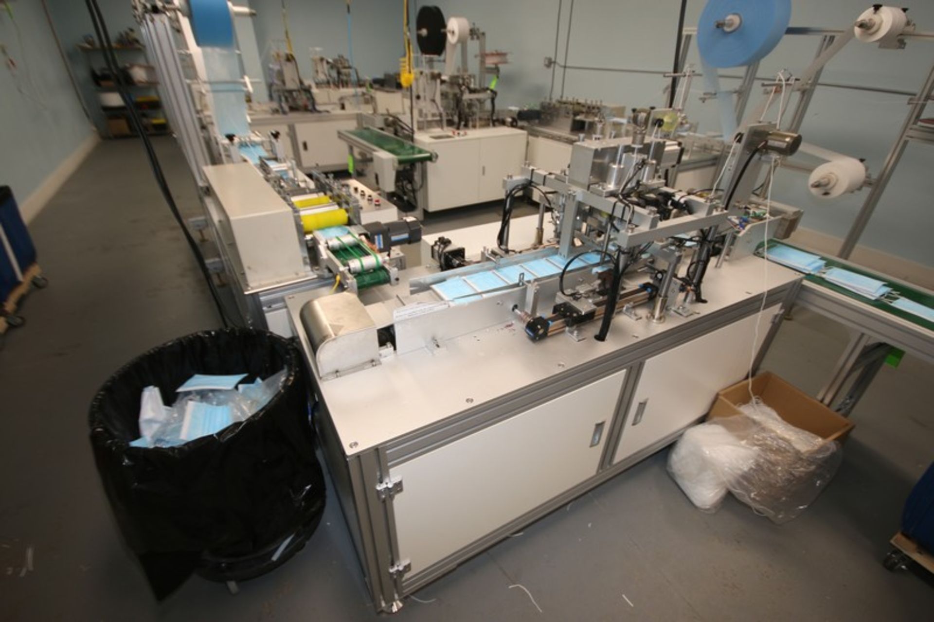 Ultra-Sonic Spindle Medical Mask Manufacturing Machine, with Spindle Rack Containing Top Laying, - Image 9 of 19