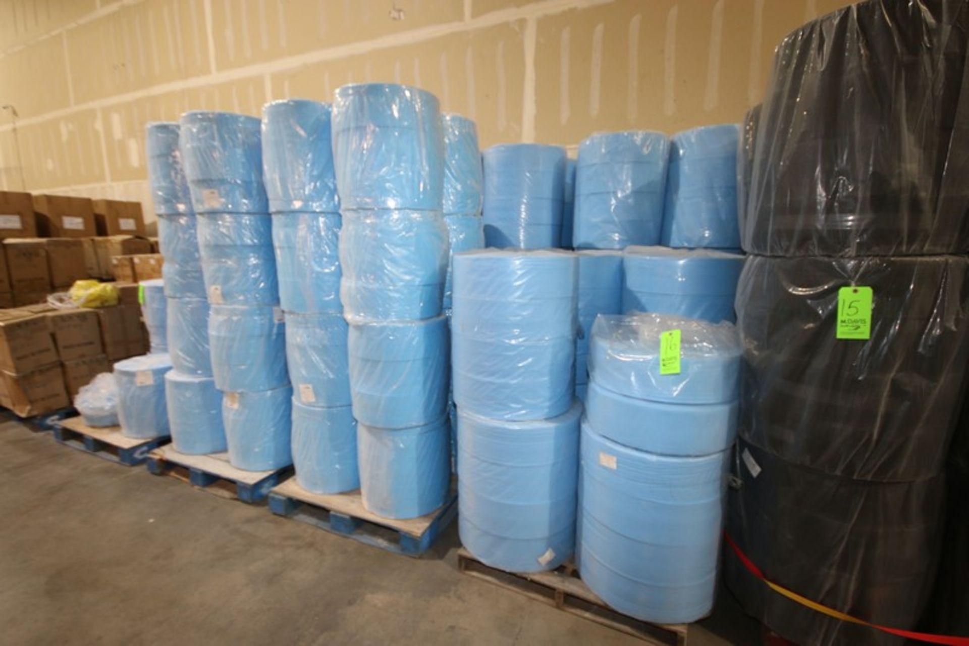 (8) Pallets of Blue Exterior Mask Layer Rolls, Aprox. 300 Rolls (LOCATED IN LAS VEGAS, NV)