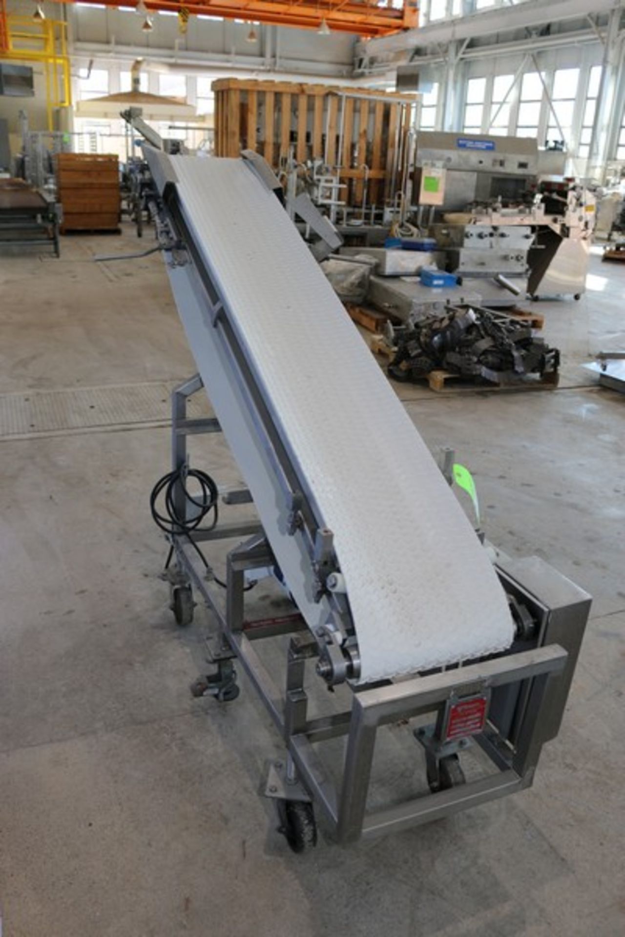 Raque S/S Incline Conveyor, Aprox. 80" L x 14" WRubber Belt, with Rubber Grip, with Baldor 1 hp - Image 6 of 8