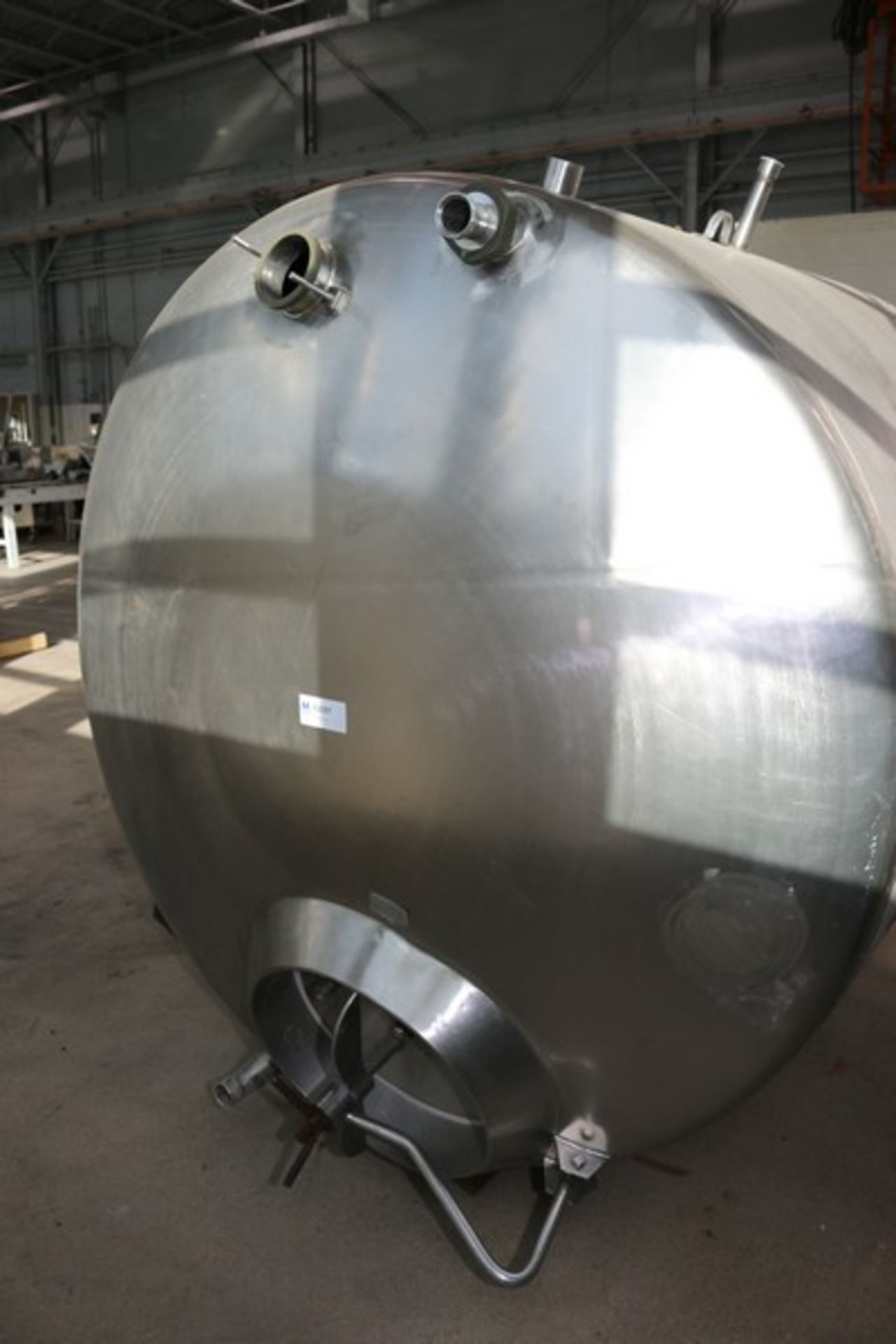 Aprox. 1,000 Gal. S/S Single Wall Horizontal Tank,Internal Tank Dims.: Aprox. 60" L x 72" Dia. ( - Image 2 of 5