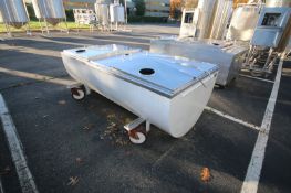 St. Regis Milkeeper 500 Gal. Horizontal S/S Tank,M/N RFO500, S/N 44142, with S/S Hinge Lids, Tank