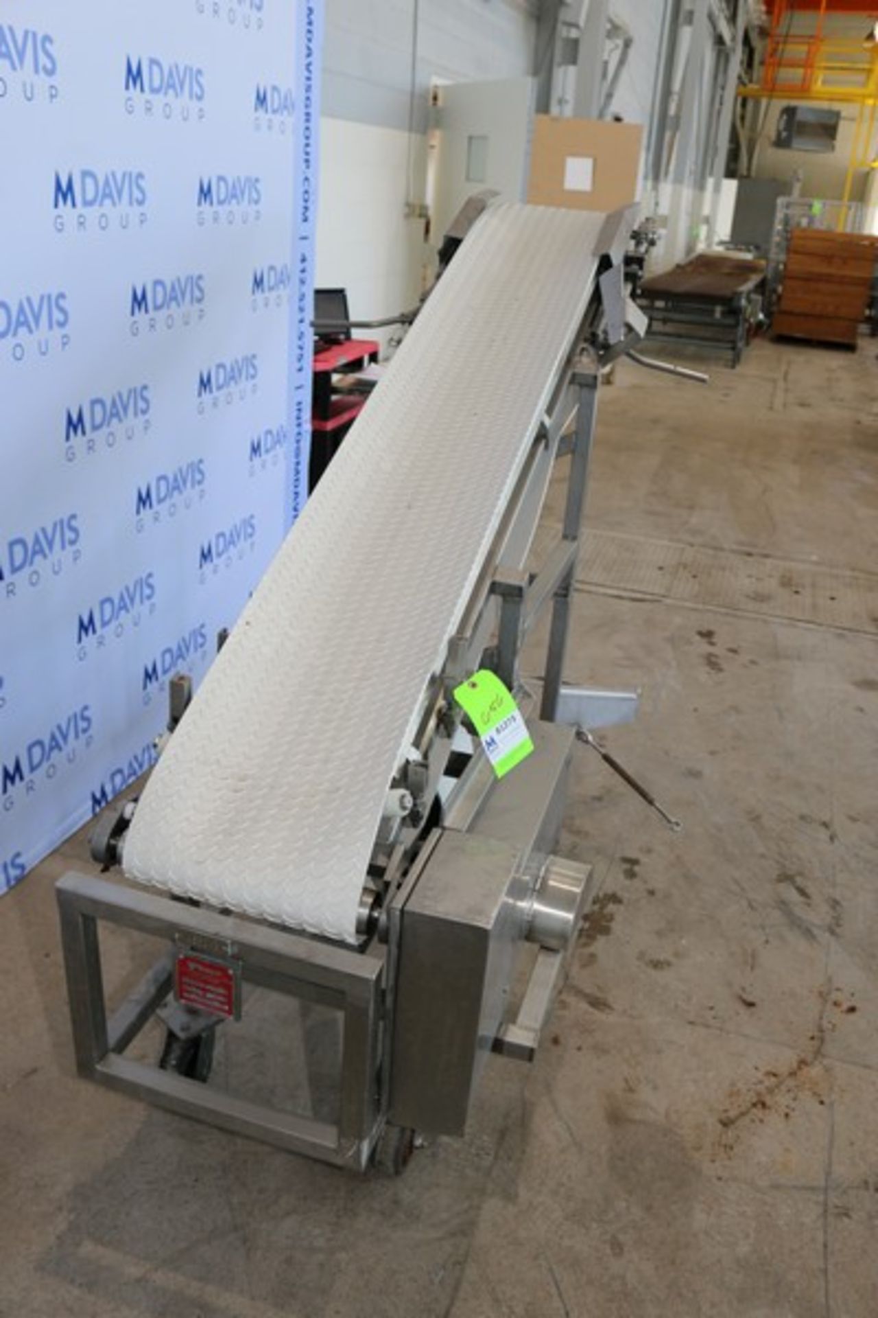 Raque S/S Incline Conveyor, Aprox. 80" L x 14" WRubber Belt, with Rubber Grip, with Baldor 1 hp - Image 4 of 8