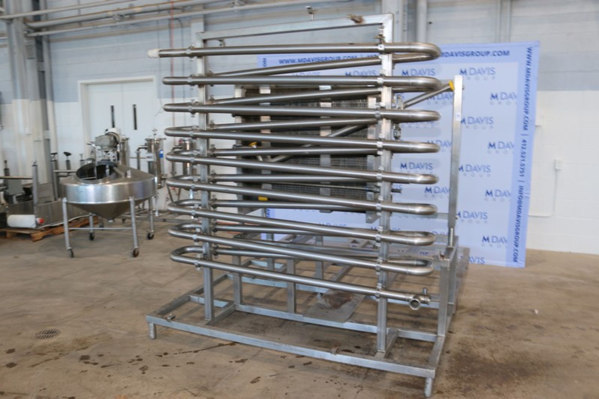 S/S Pasteurization Skid, Includes APV 3-Section Plate Heat Exchanger, M/N SP250-S, S/N 20332, with
