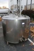 Creamery Package 300 Gal. Insulated Vertical S/STank, S/N 8117, with Top Mounted Agitation Motor,