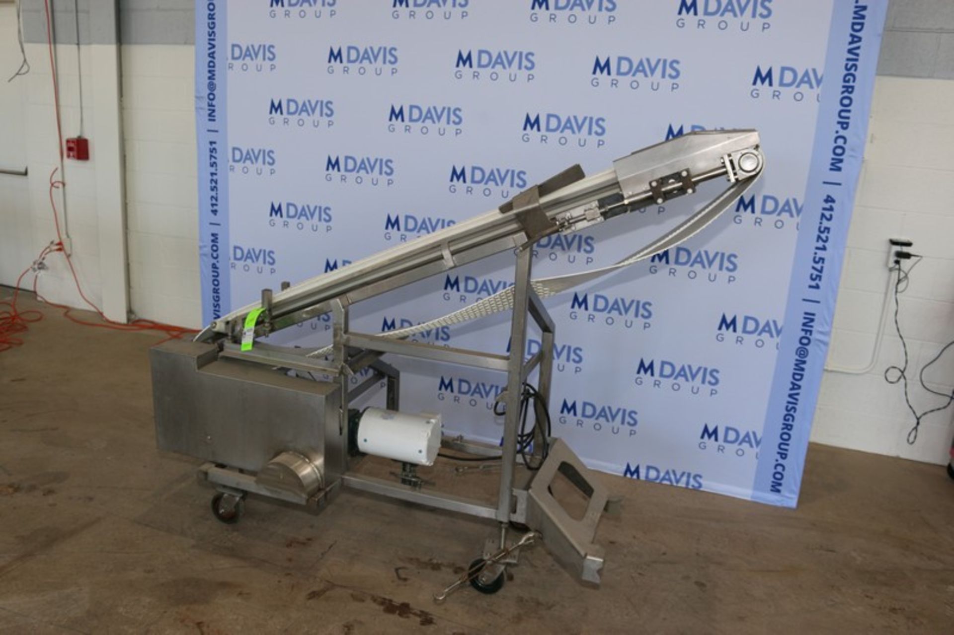 Raque S/S Incline Conveyor, Aprox. 80" L x 14" WRubber Belt, with Rubber Grip, with Baldor 1 hp - Image 3 of 8
