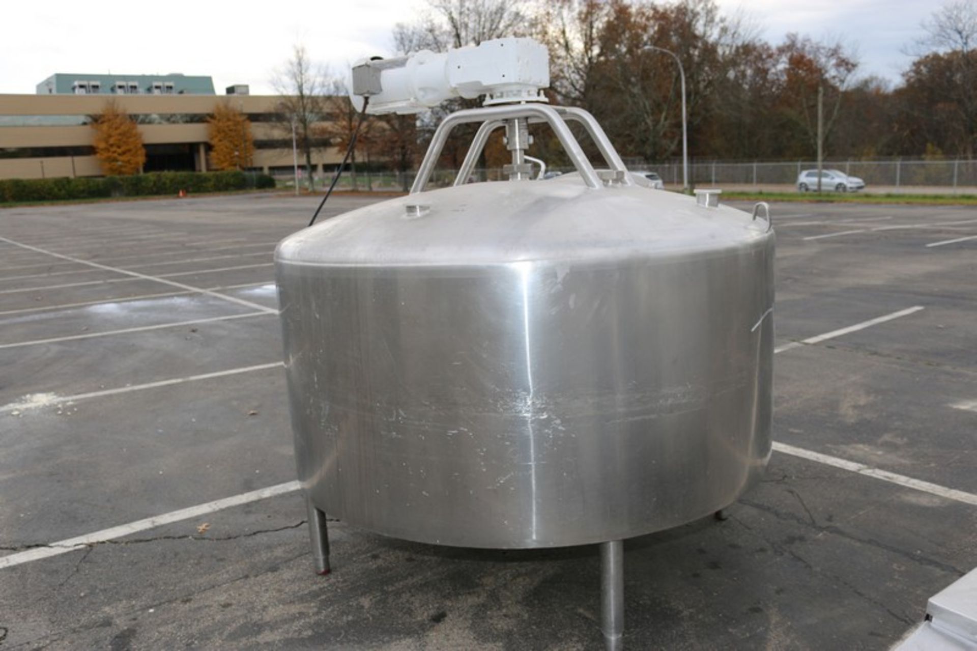 Mueller Aprox. 500 Gal. S/S Insulated VerticalTank, with S/S Agitation, with Top Mounted Agitation - Image 9 of 16