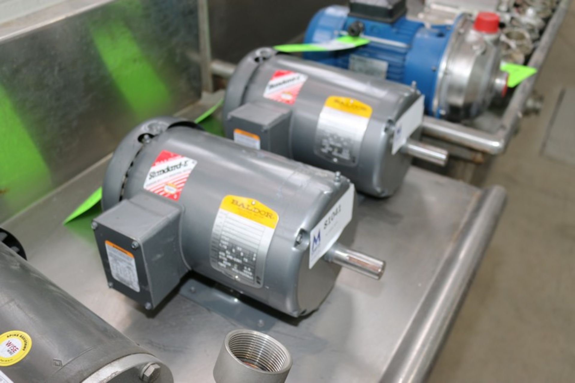 (2) NEW Baldor 1-1/2 hp Motors,230/460 Volts, 3 Phase, 1740 RPM (INV#81041)(Located @ the MDG - Image 3 of 5