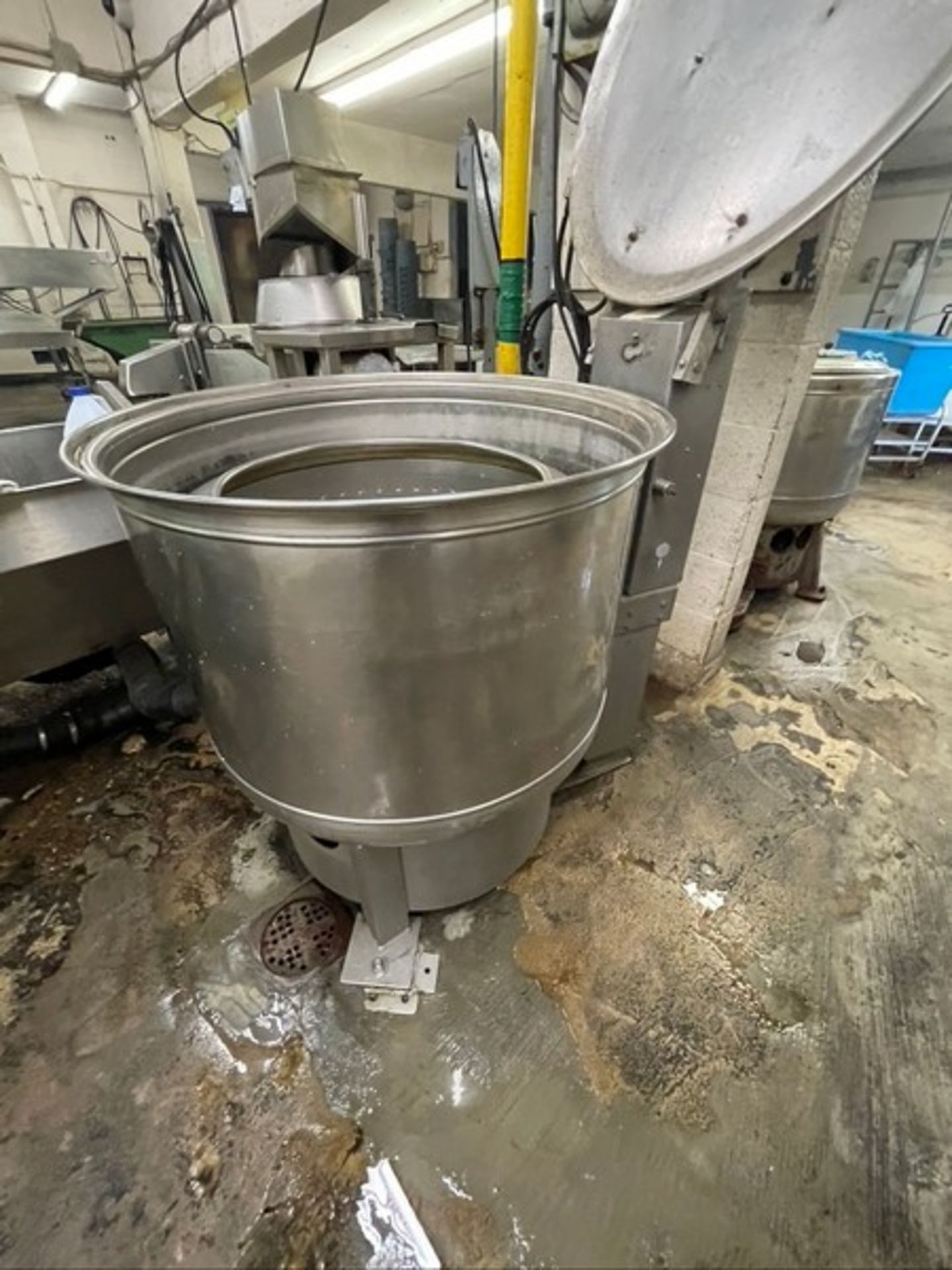 BOCK S/S CENTRIFGUAL VEGETABLESPIN DRYER, APPROX. 38" DIA. EXTERIOR BOWL, APPROX. 30" DIA. X 17" - Image 9 of 10