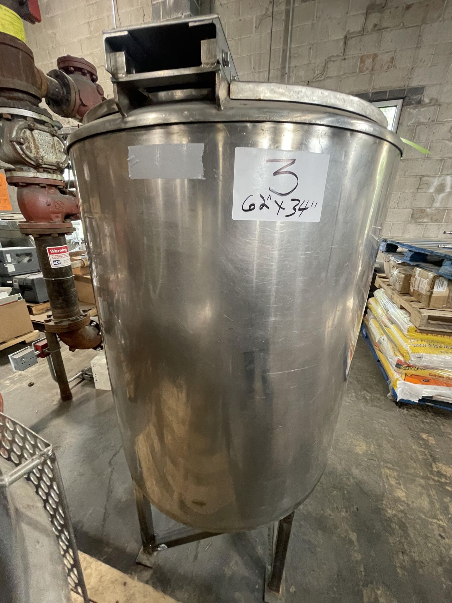 CHERRY BURRELL UNIVAT 100 GALLON S/S INSULATED TANK, MODEL HAMS100, S/N 5302, 62"H X 34" D OVERALL - Image 8 of 14