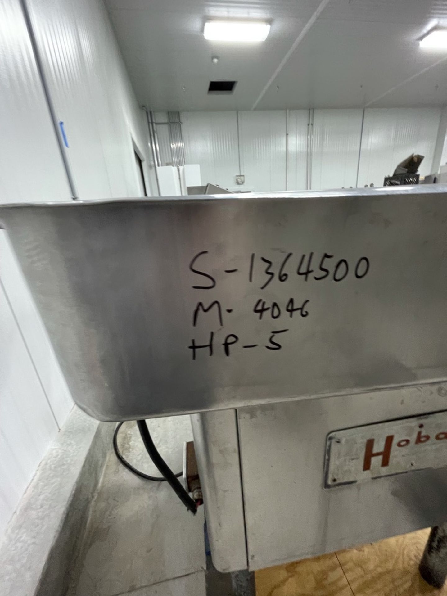 HOBART MEAT GRINDER, MODEL 4046, S/N 1364500, 5-HP (RIGGING, LOADING, SITE MANAGEMENT FEE $100) - Image 11 of 16