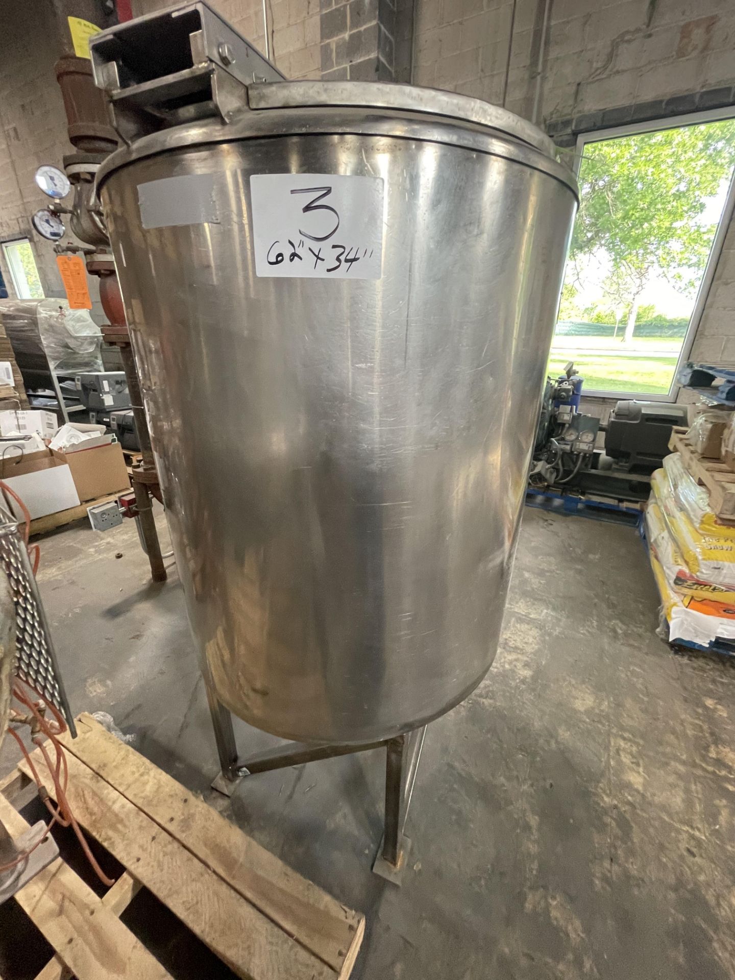 CHERRY BURRELL UNIVAT 100 GALLON S/S INSULATED TANK, MODEL HAMS100, S/N 5302, 62"H X 34" D OVERALL - Image 7 of 14