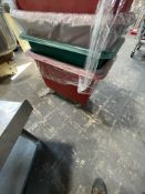 (2) PORTABLE PLASTIC CARTS, APPROX. 34" X 24" X 20" LWD (RIGGING, LOADING, SITE MANAGEMENT FEE $10)