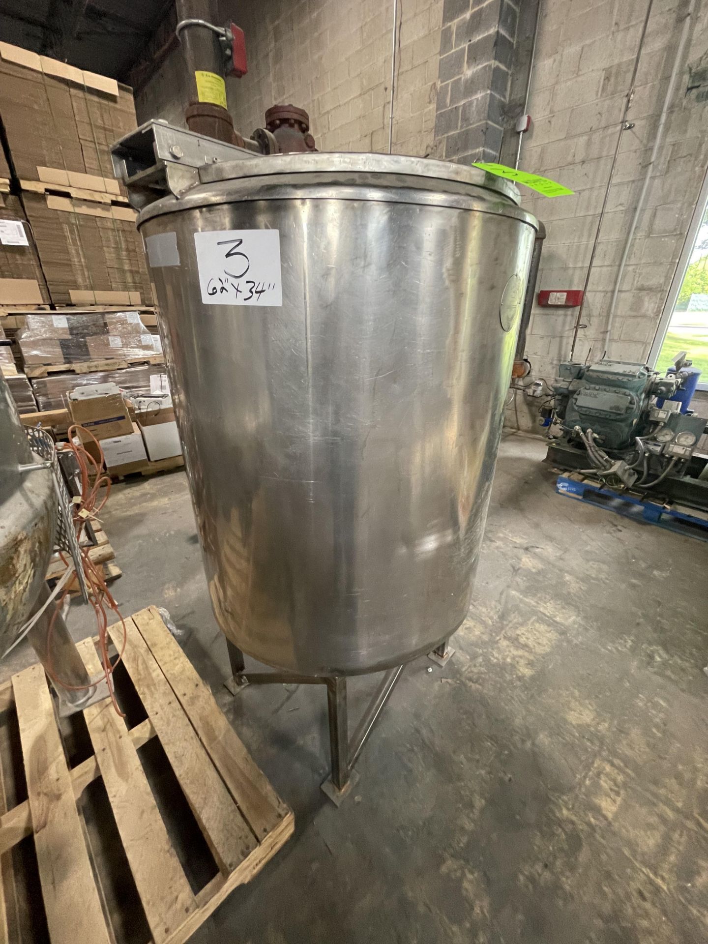 CHERRY BURRELL UNIVAT 100 GALLON S/S INSULATED TANK, MODEL HAMS100, S/N 5302, 62"H X 34" D OVERALL - Image 2 of 14