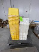 APPROX. (45) PLASTIC TOTES / STORAGE BINS, 21" L X 12" W X 8" D (RIGGING, LOADING, SITE MANAGEMENT