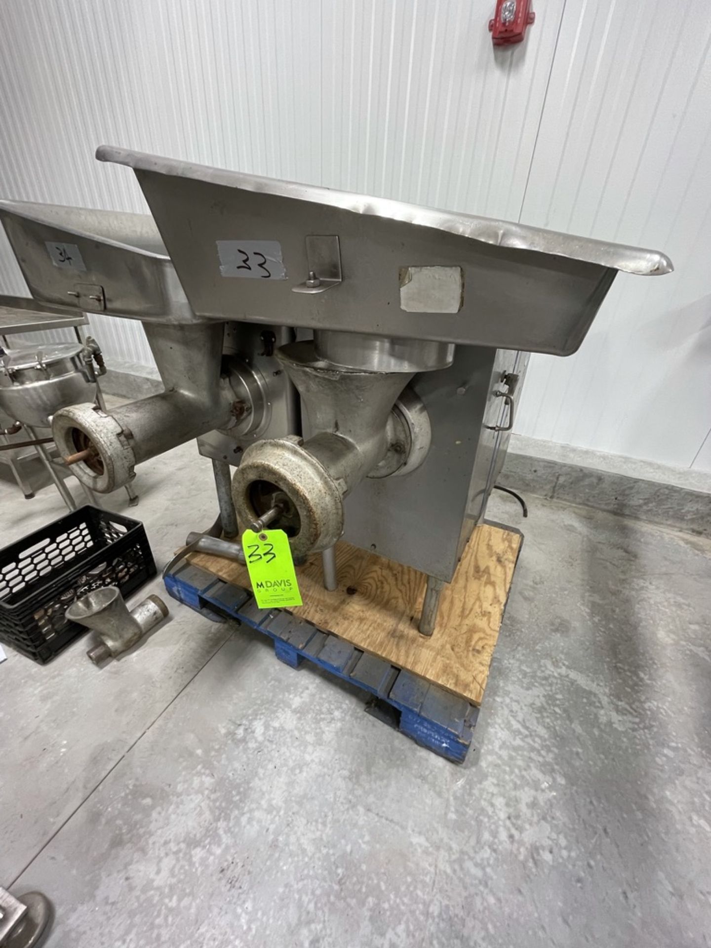 BIRO MEAT GRINDER, MODEL G58482A, S/N C019714156-002F, 5-HP, 208 V (RIGGING, LOADING, SITE