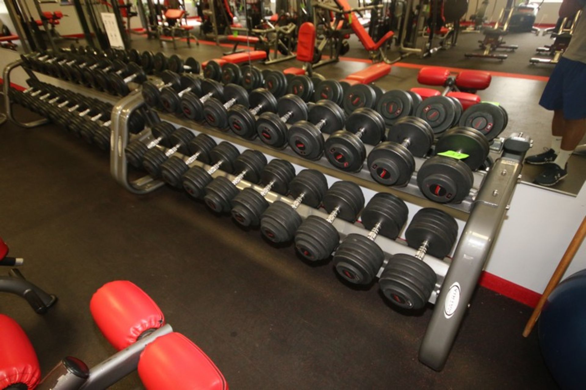 Rubber Dumbbells, Weight Range: 5-100 lbs., with (2) Matrix Dumbbell Racks, Rack Dims.: Aprox. 8' - Image 2 of 4