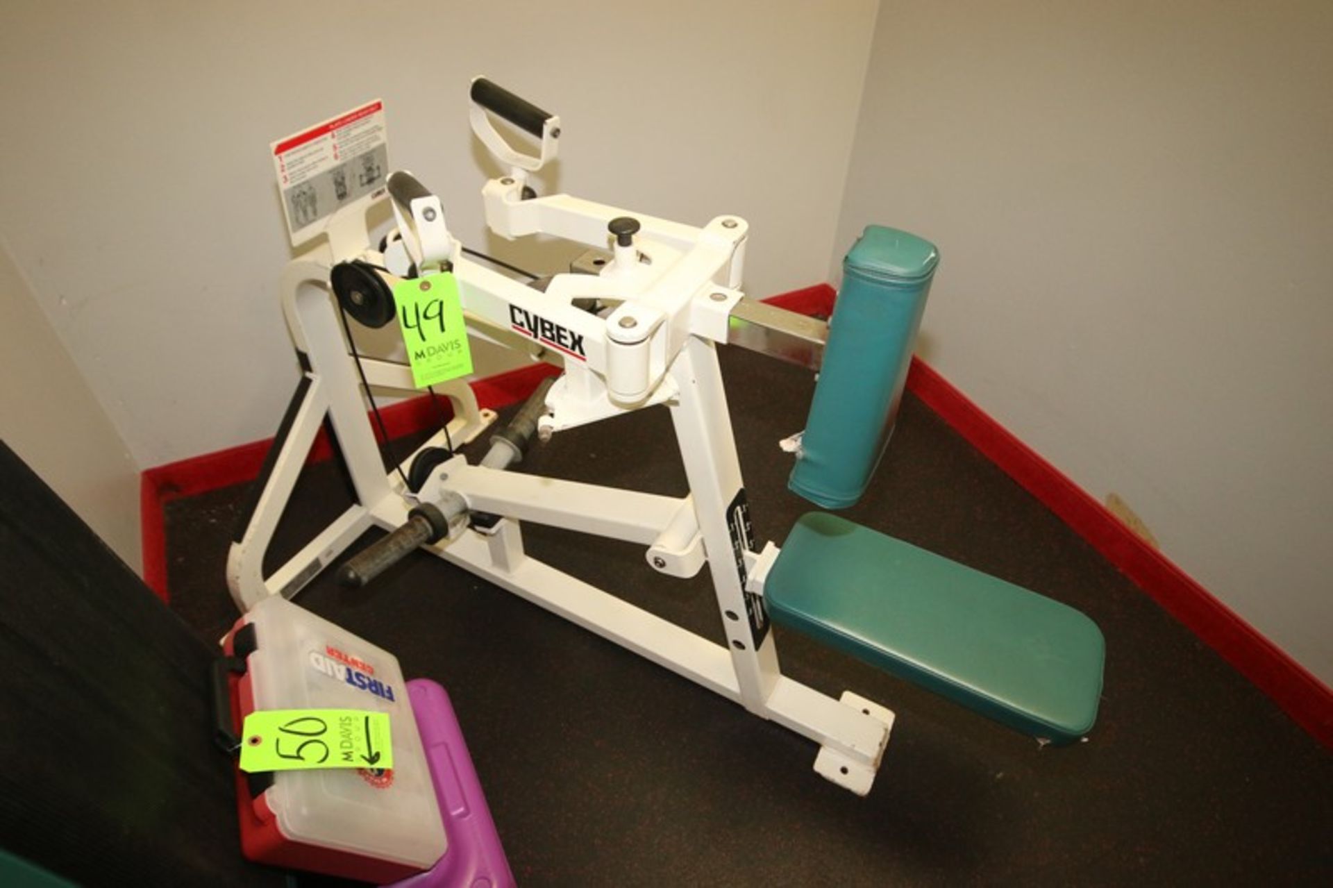 Cybex Rear Delt Cable Row Machine, Overall Dims.: Aprox. 57" L x 34" W x 38" H (LOCATED @ 2800