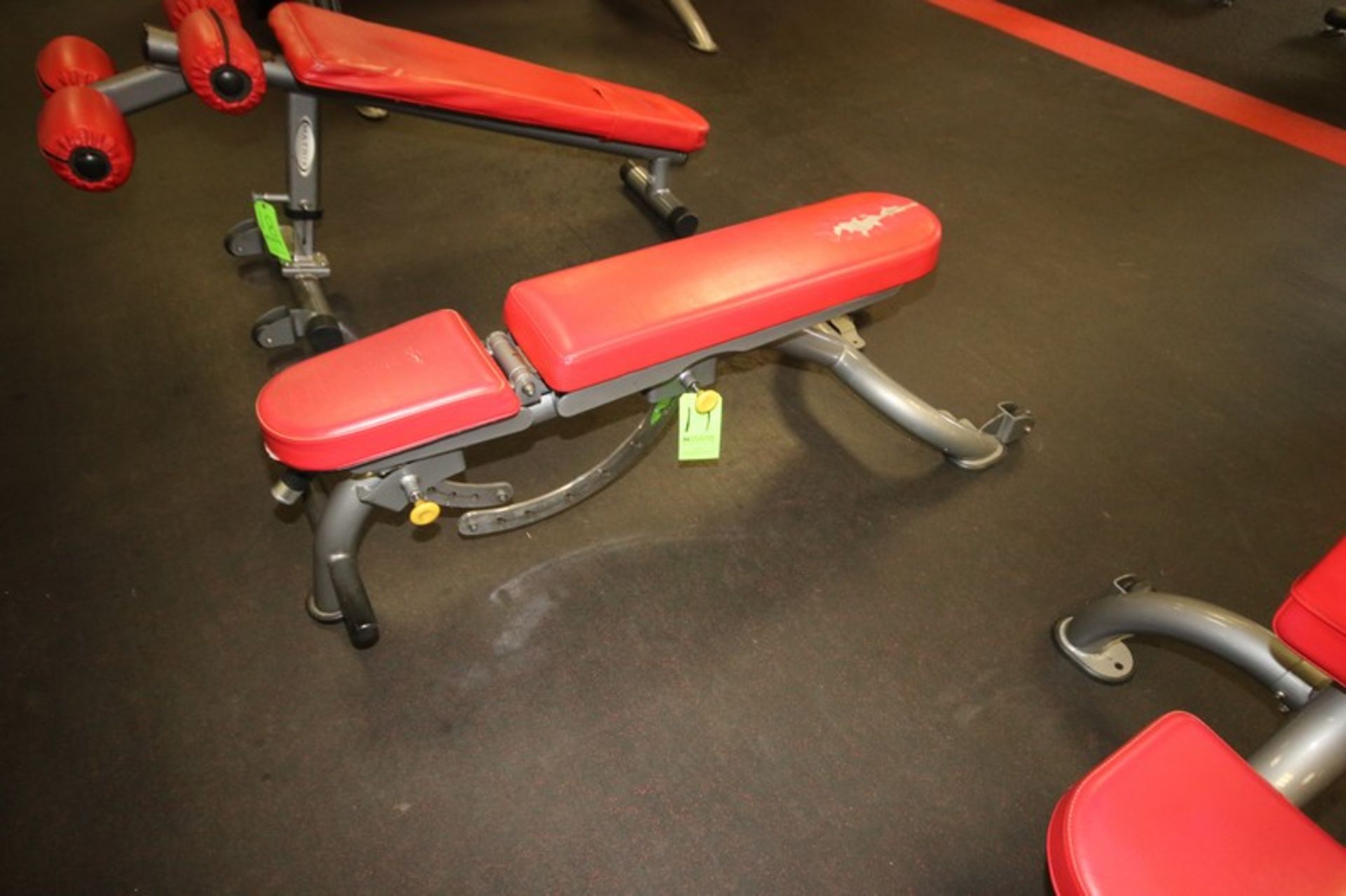 Fitness Bench, with Adjustable Back & Seat, with (2) Wheels on Frame, Bench Total Length: Aprox. 53"