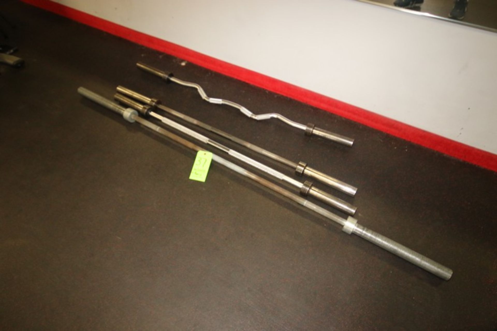 (4) Weight Bars, Includes (1) Olympic Bar, Aprox. 86-1/2" L, (2) Other Straight Bars, Aprox. 61" - Image 2 of 2