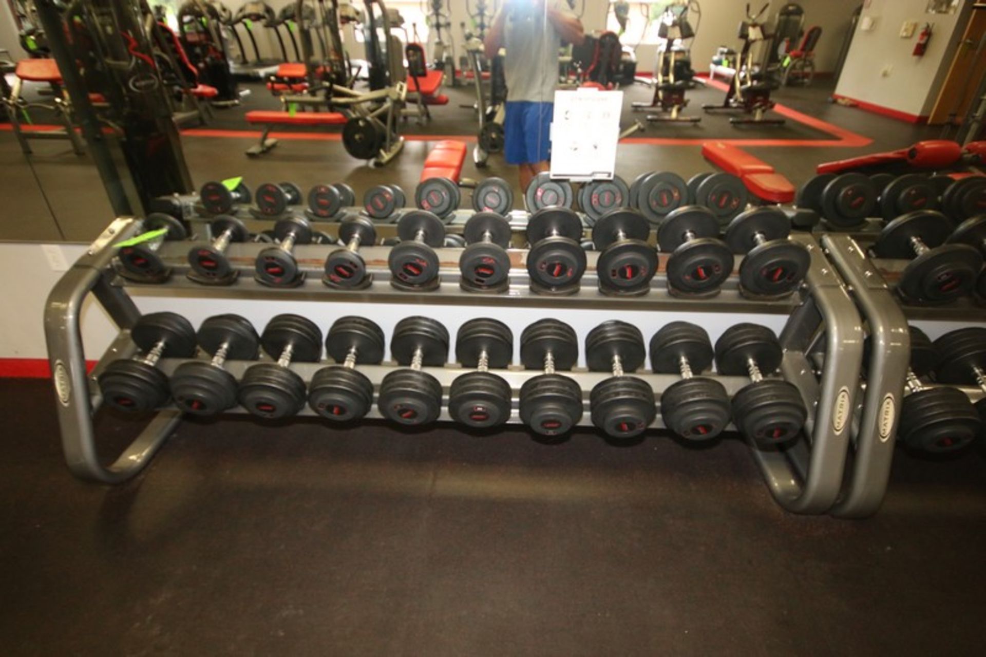 Rubber Dumbbells, Weight Range: 5-100 lbs., with (2) Matrix Dumbbell Racks, Rack Dims.: Aprox. 8' - Image 4 of 4