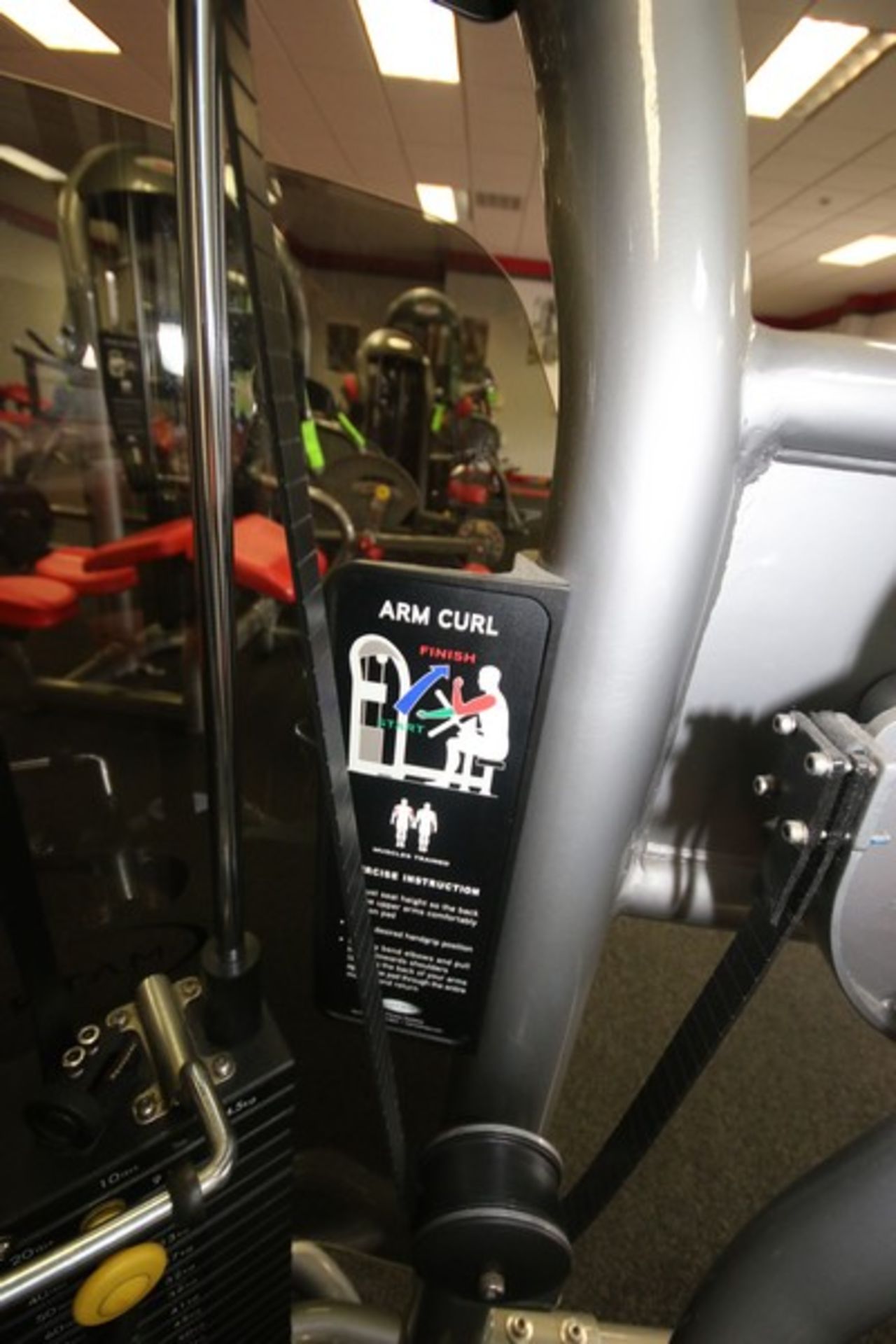 Matrix Arm Curl Cable Machine, 10-200 lbs. Weight Range on Plates, Overall Dims.: Aprox. 48" L x 48" - Image 2 of 5