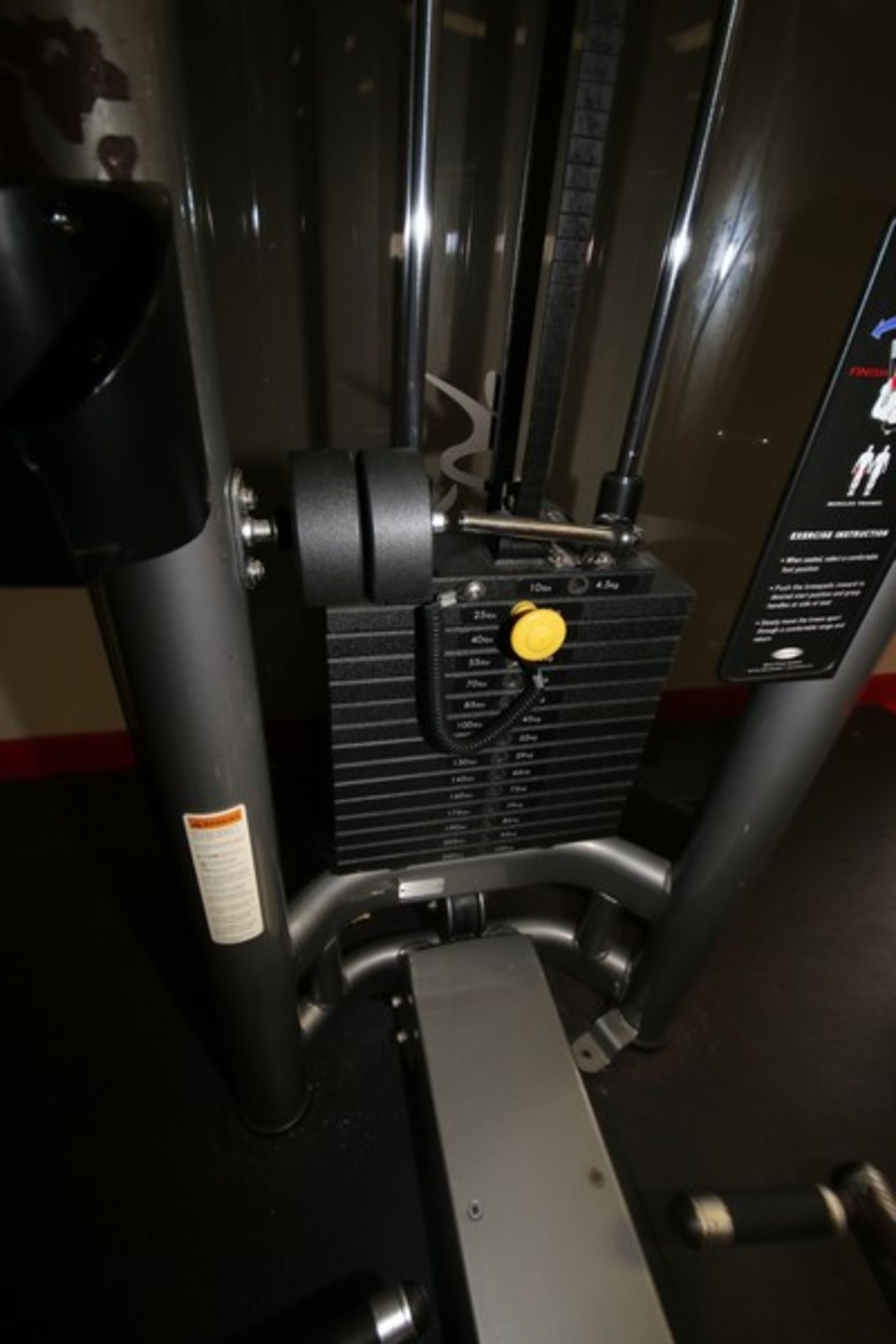 Hip Abduction Cable Machine, Weight Plates: 10 lbs.- 220 lbs. with (2) 5 lbs. Adjustable Weights, - Image 4 of 5