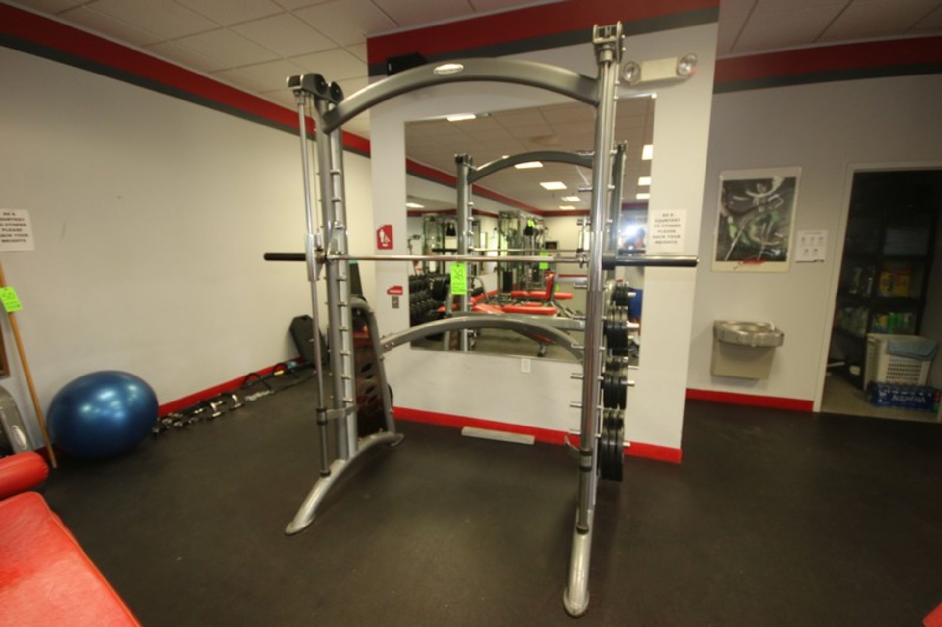 Matrix Smith Press Machine, with (6) 10 lbs. Plates, (6) 25 lbs. Plates, (6) 45 lbs. Plates, Overall