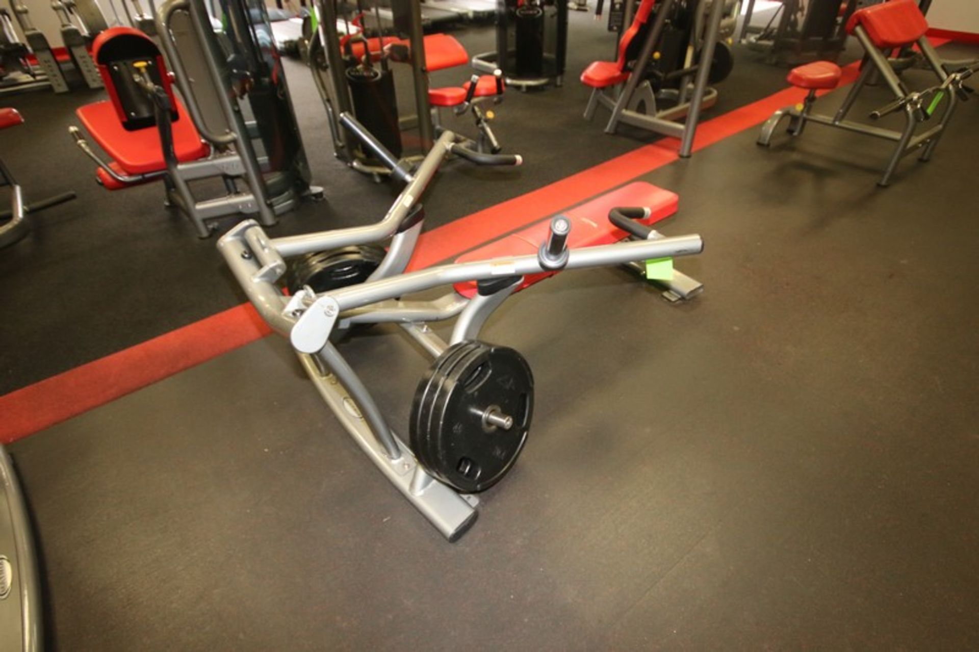 Matrix Flat Bench Press, with (6) 45 lbs. Plates, Overall Dims.: Aprox. 68" L x 48" W x 39" H ( - Image 3 of 3