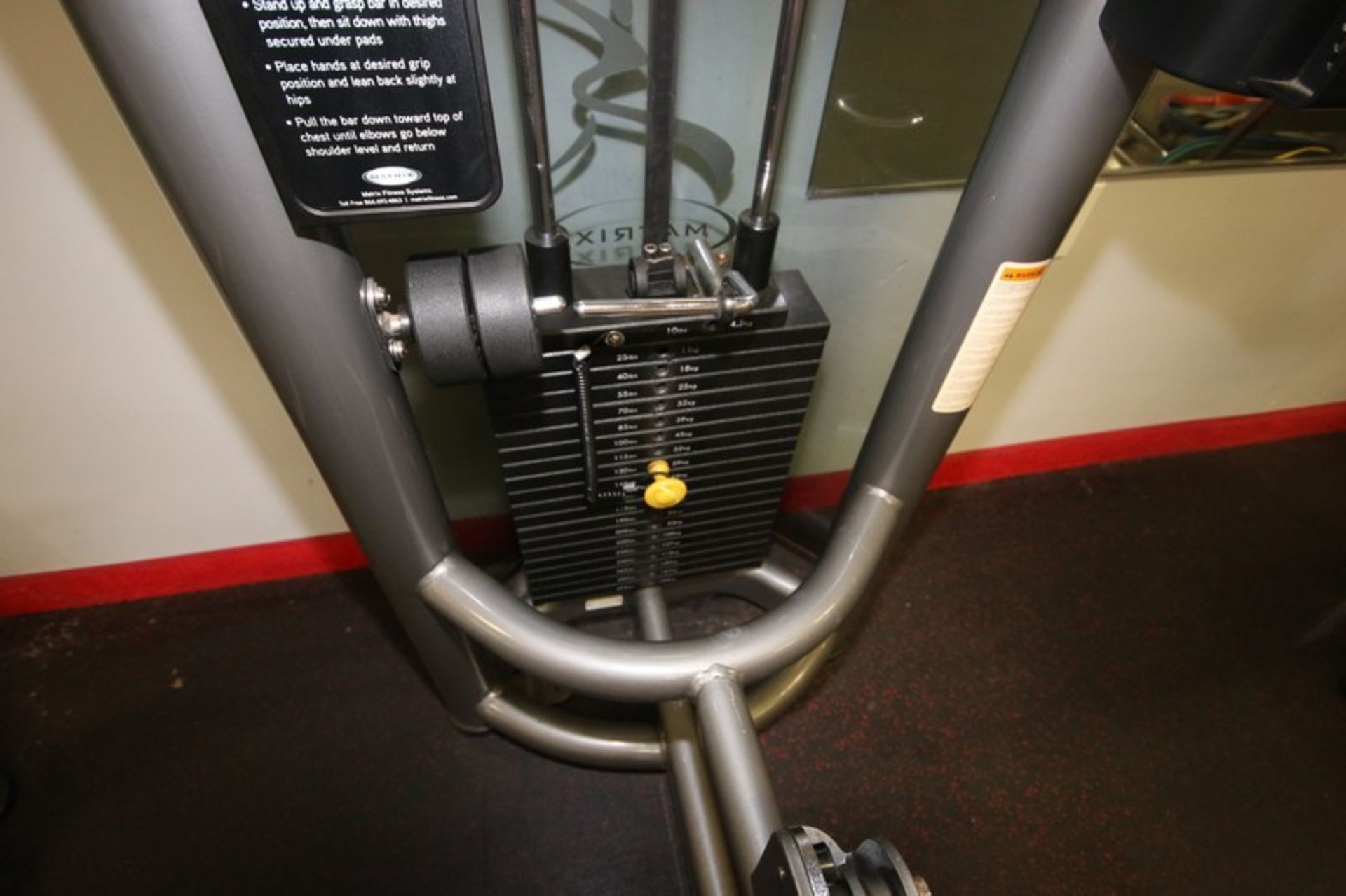 Matrix Lat Pull Down, with 10-295 lbs. Plates, with Bar, Overall Dims.: Aprox. 54" L x 47" W x 87- - Image 3 of 3