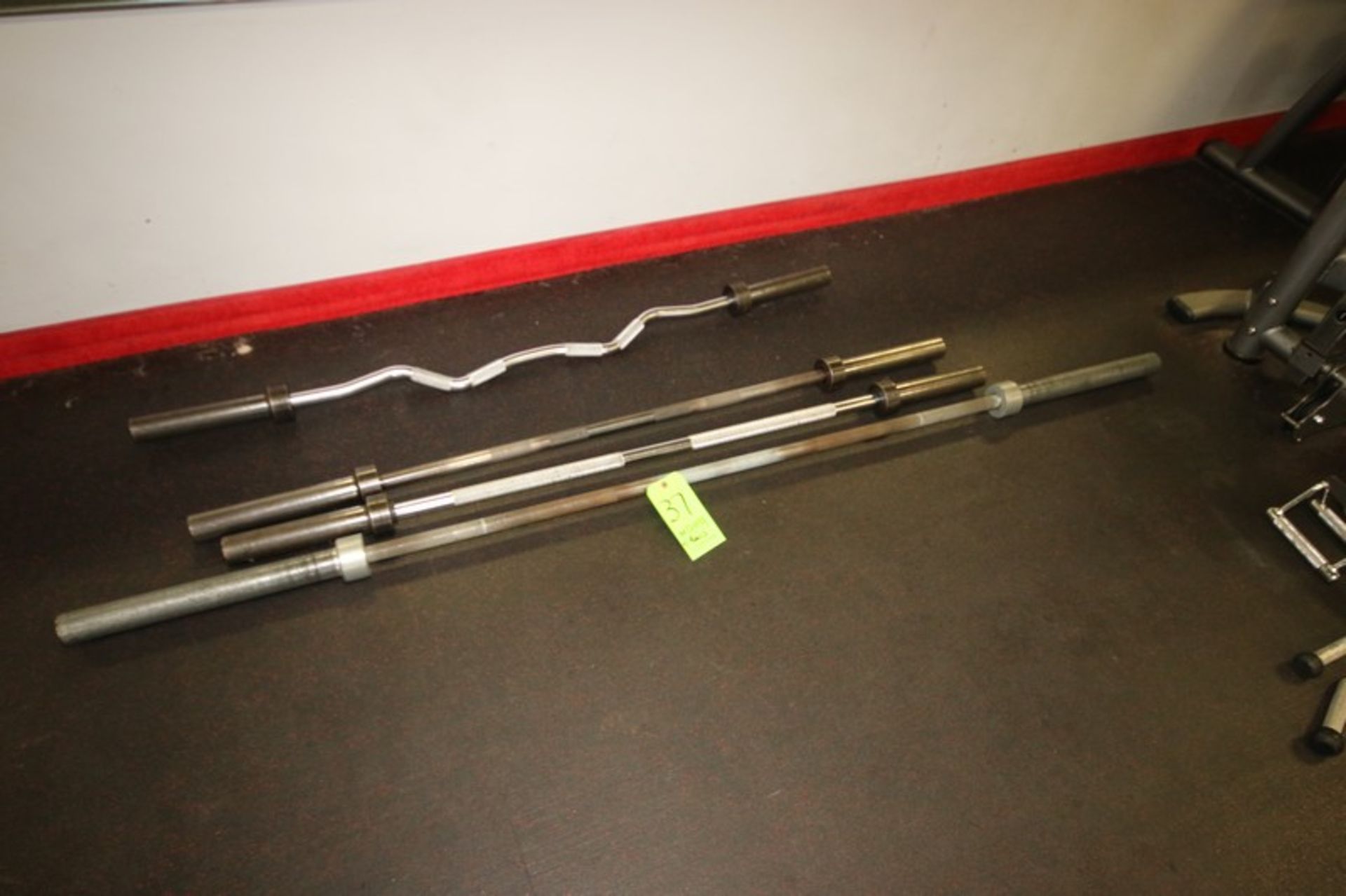 (4) Weight Bars, Includes (1) Olympic Bar, Aprox. 86-1/2" L, (2) Other Straight Bars, Aprox. 61"