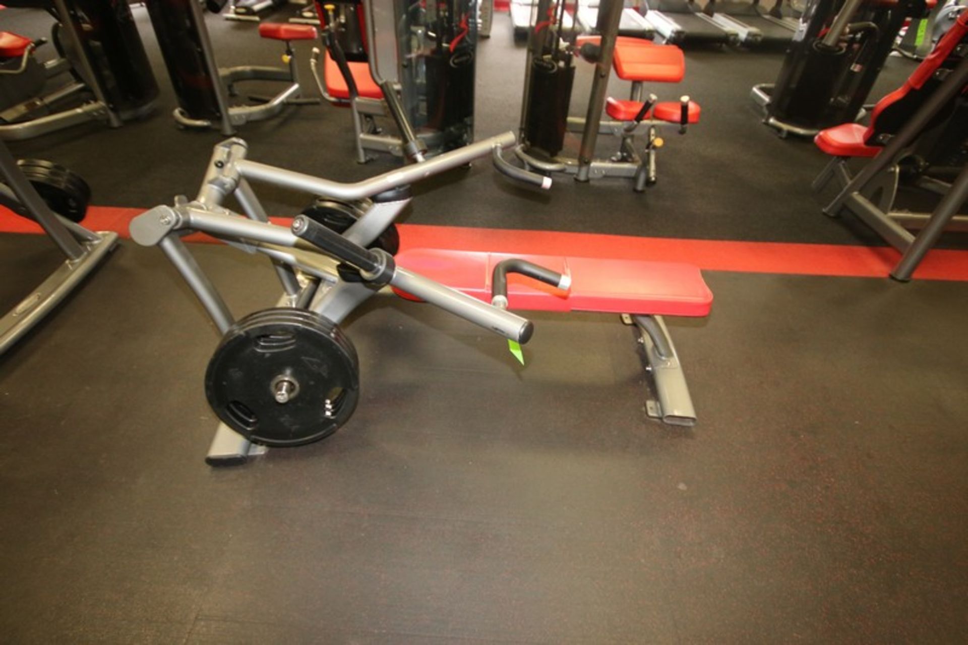 Matrix Flat Bench Press, with (6) 45 lbs. Plates, Overall Dims.: Aprox. 68" L x 48" W x 39" H ( - Image 2 of 3