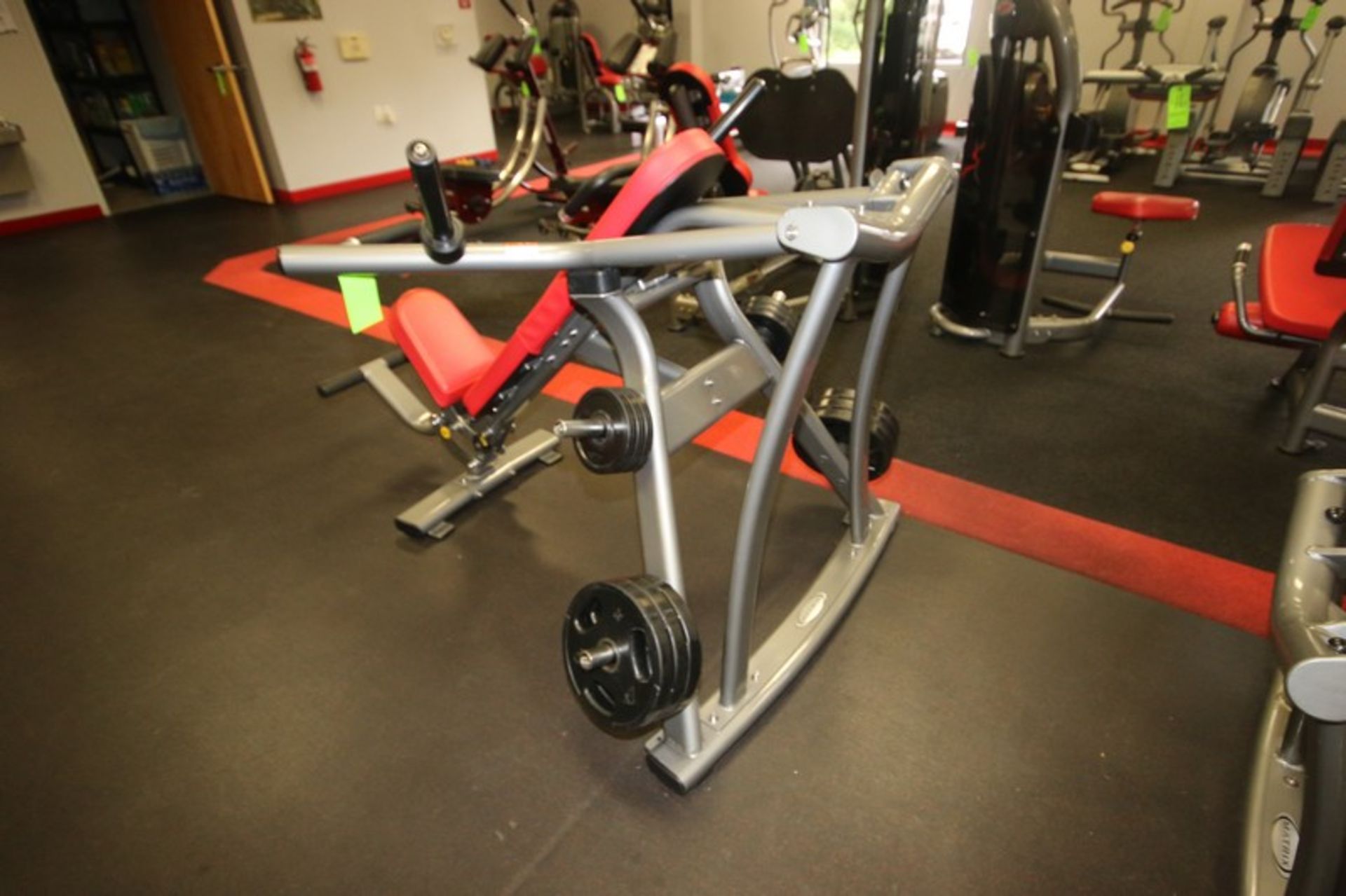 Matrix Incline Press, with (6) 25 lbs. Plates, (6) 5 lbs. Plates, Overall Dims.: Aprox. 75" L x - Image 3 of 4