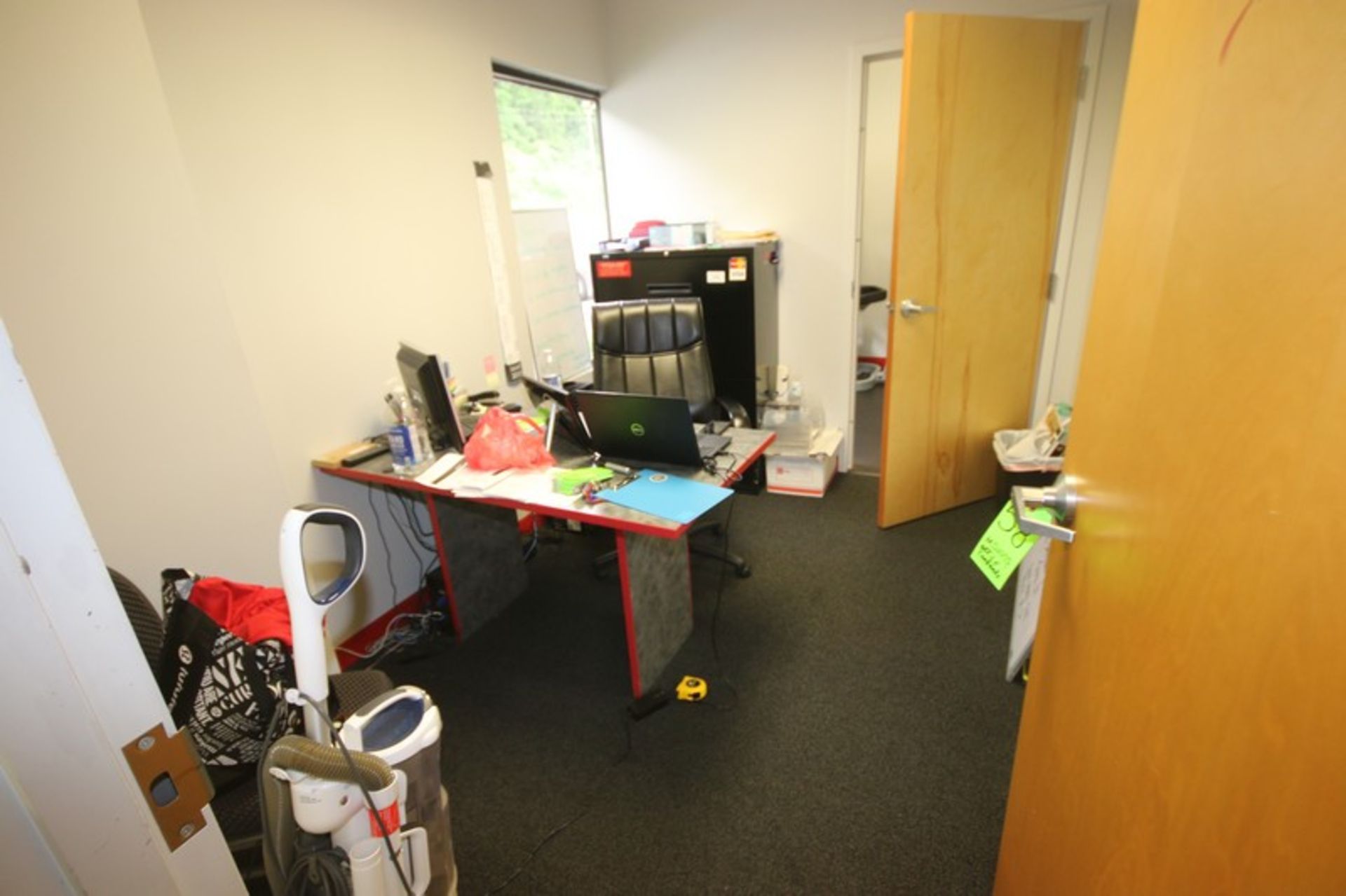 Contents of Office, Includes (1) Desk, (1) Chair, 4-Drawer Horizontal Filing Cabinet, Marker