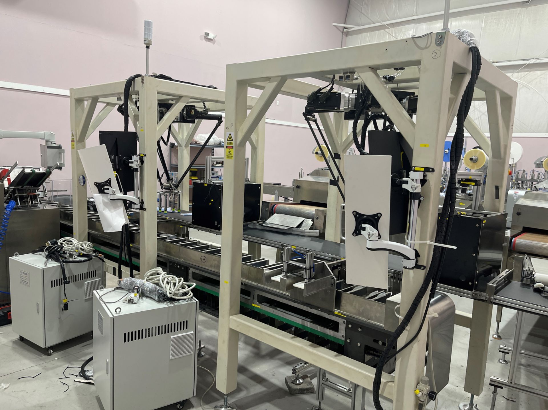 COMPLETE PACKAGE: 2020 3-Ply Disposable Medical Mask Assembly & Packaging Line Equipment, Includes: - Image 41 of 150
