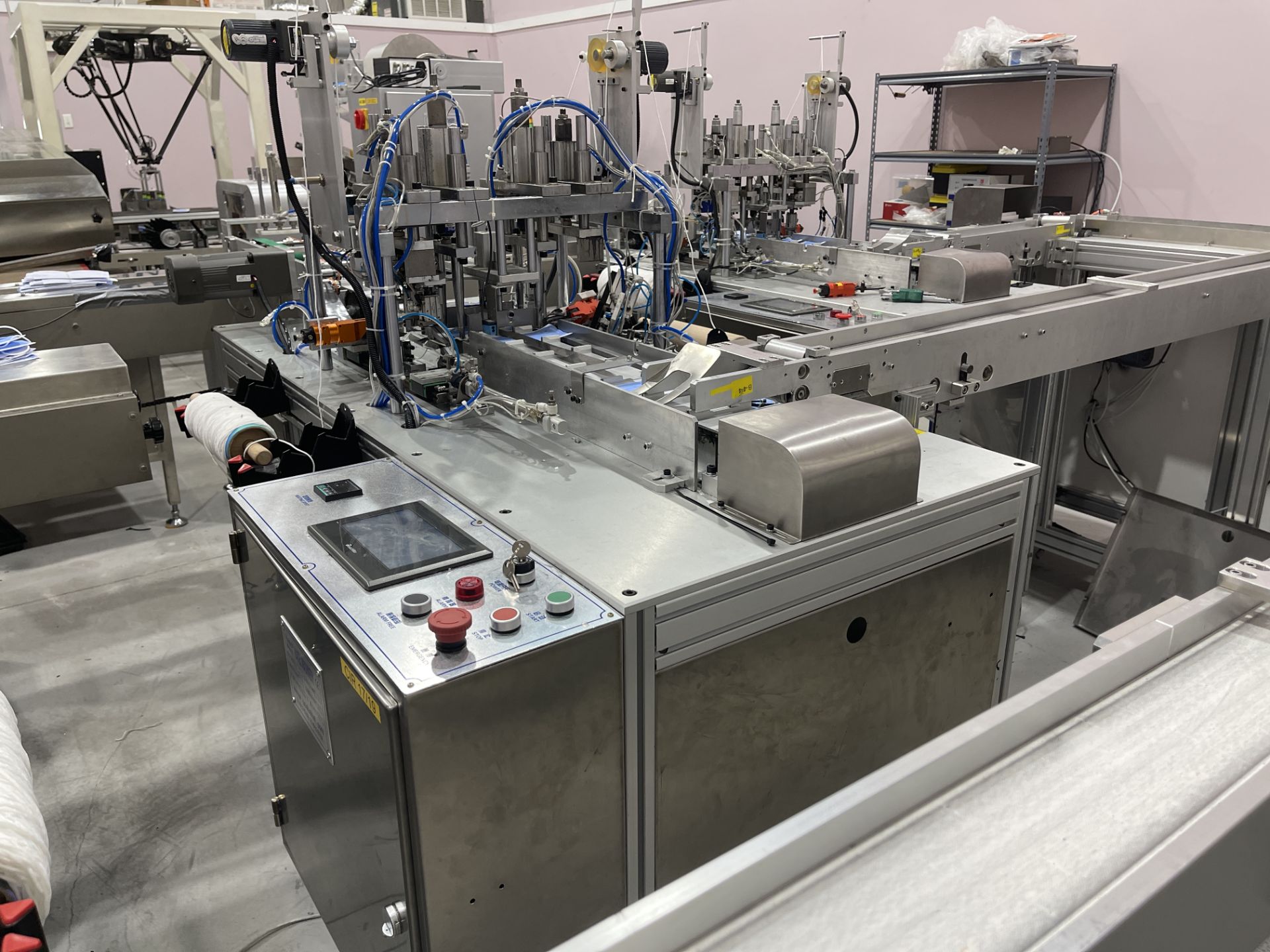 COMPLETE PACKAGE: 2020 3-Ply Disposable Medical Mask Assembly & Packaging Line Equipment, Includes: - Image 141 of 150