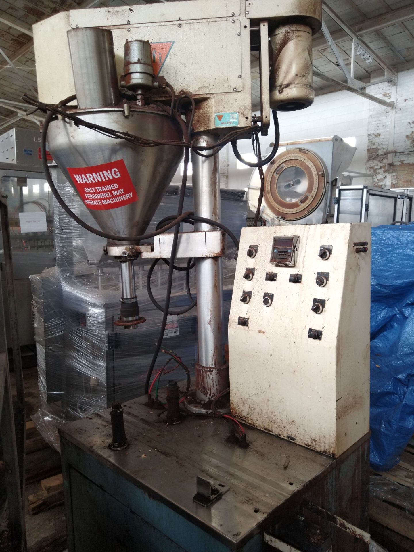 ALL FILL SINGLE HEAD AUTOMATIC AUGER FILLER, MODEL SHA, S/N 1273490 (LOCATED IN MT. PLEASANT, WI)